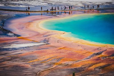 Scenic view of volcanic crater