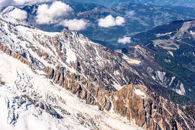 Scenic view of snowcapped mountains