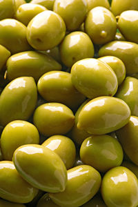 Full frame shot of green olives