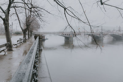 Scenic view of lake during winter