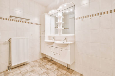 Interior of bathroom at home