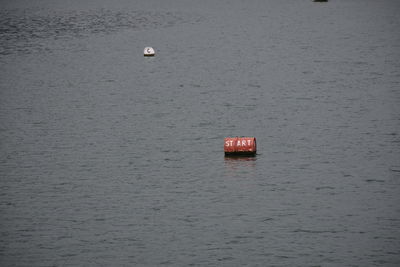 Boat floating on sea