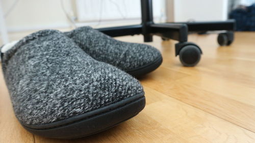 Close-up of computer keyboard on table at home