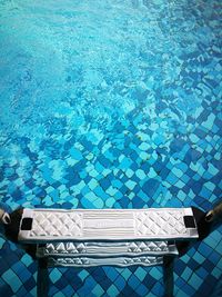 Close-up of swimming pool against sea
