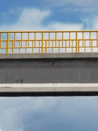 Low angle view of bridge against sky