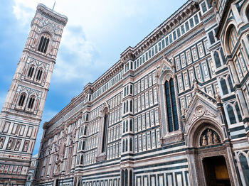 Low angle view of historic building against sky