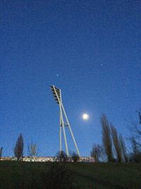 Low angle view of windmill