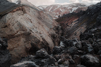 Scenic view of rocky mountains