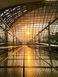 Illuminated subway station