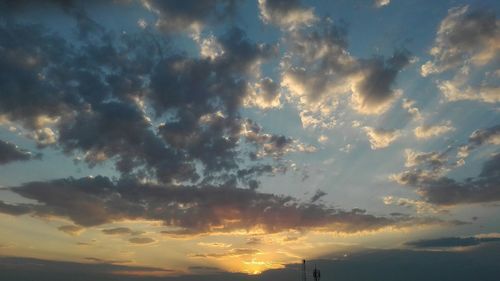 Low angle view of dramatic sky