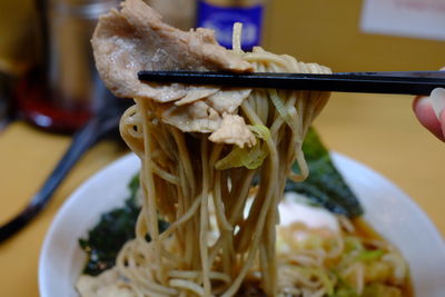 Close-up of served food