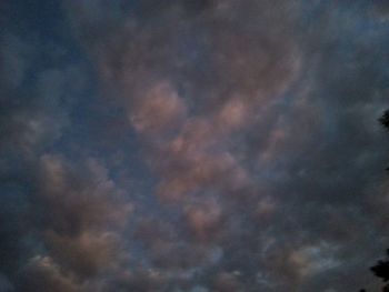 Low angle view of clouds in sky