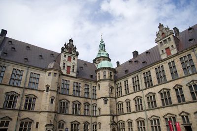 Low angle view of buildings against sky