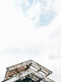 Low angle view of old building against sky