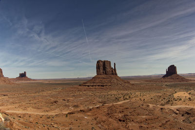 Scenic view of desert against sky