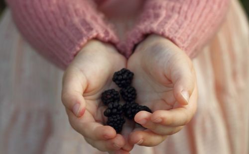 Close-up of cropped hand holding ice cream