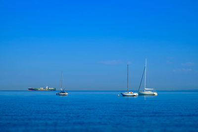 Boats in calm sea