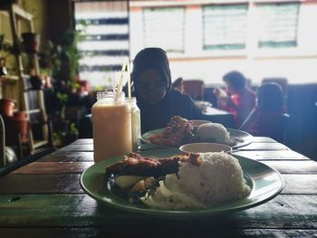 Food on table in restaurant