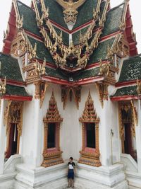 Man standing against temple at betong