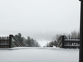 Scenic view of snow covered landscape