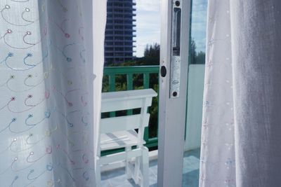 Close-up of open window