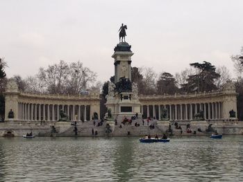 Tourists in front of building