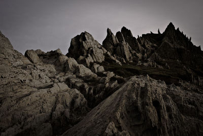 Panoramic view of mountains against sky