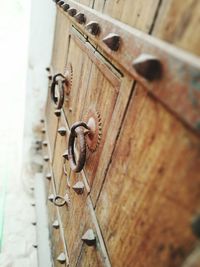 Close-up of rusty door