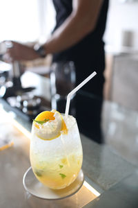 Close-up of drink on table