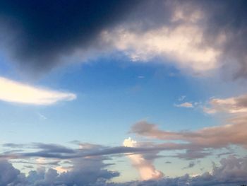 Low angle view of clouds in sky