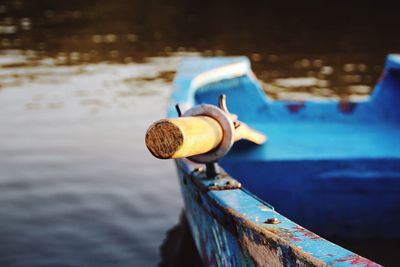 Close-up of boat in water