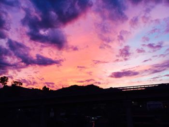 Cloudy sky at sunset