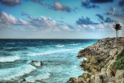 Scenic view of sea against sky