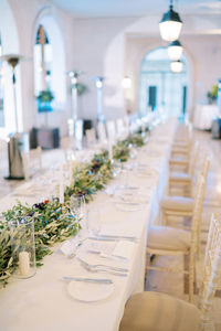 Interior of restaurant