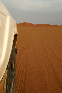 Scenic view of desert against sky