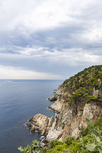 Landscape of costa brava shore, catalonia, spain