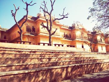 Buildings with trees in background