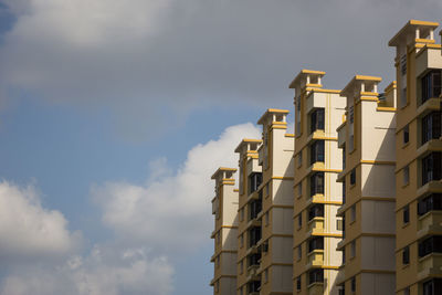 Low angle view of buildings against sky