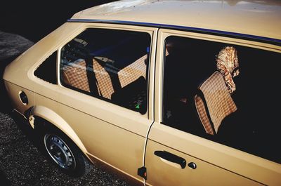 Close-up of car window