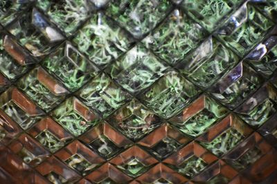 Full frame shot of patterned glass