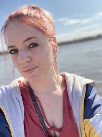 Close-up portrait of young woman outdoors