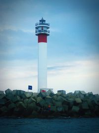 Lighthouse in sea