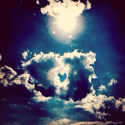Low angle view of cloudy sky