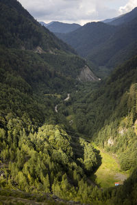 High angle view of valley