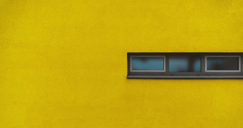 Close-up of yellow window