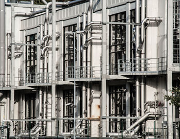Complicated pipe structure at a chemical factory
