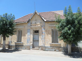 Exterior of old building against clear sky