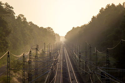 Scenic view of mountains against sky during sunset