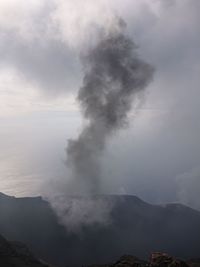 Smoke after volcanic eruption