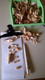 Close-up of food on table